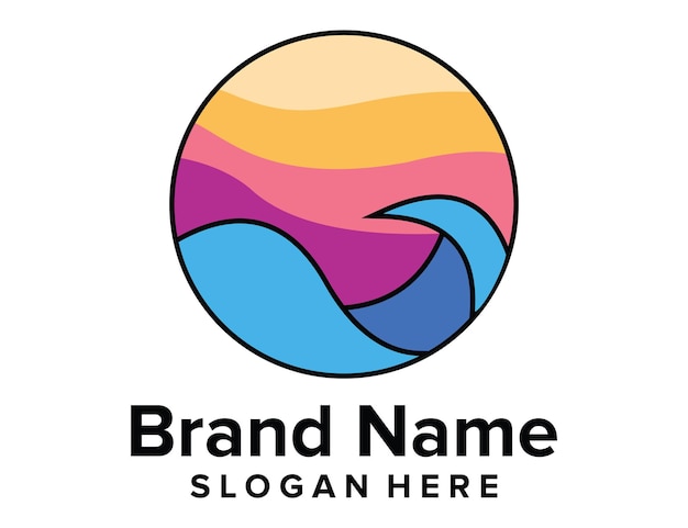 Wave Ocean Logo Template