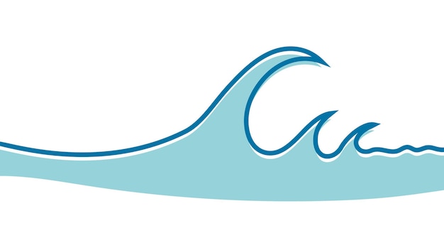 Onda oceano mare logo icona acqua doodle schizzo onda surf