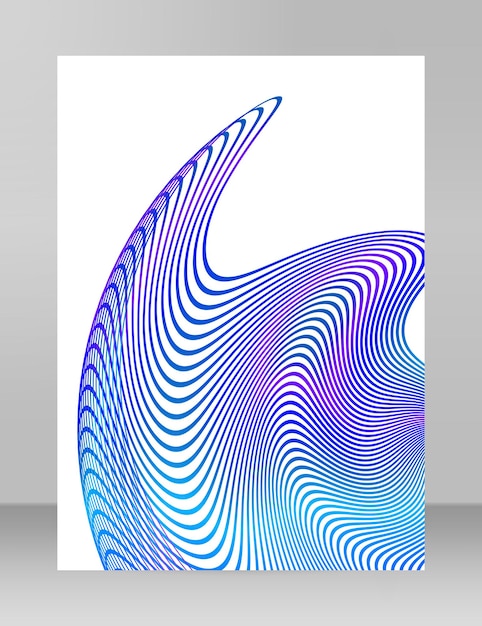 ベクトル 多くの色付きの線の波分離した白い背景の上の抽象的な波状のストライプ 創造的なライン アート