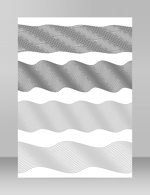 Вектор Волна многих цветных линий абстрактные волнистые полосы на белом фоне изолированы