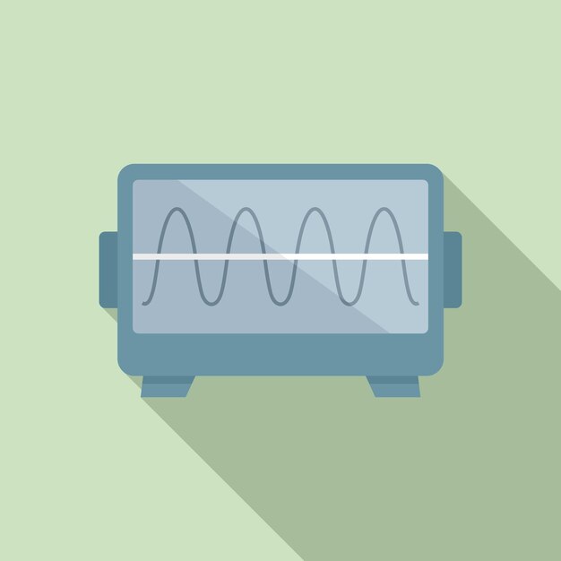 Vector wave oscillator icon flat illustration of wave oscillator vector icon for web design