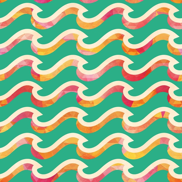 Wave seamless pattern vector eps 10
