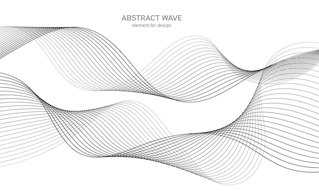 Vector wave sound element for design.