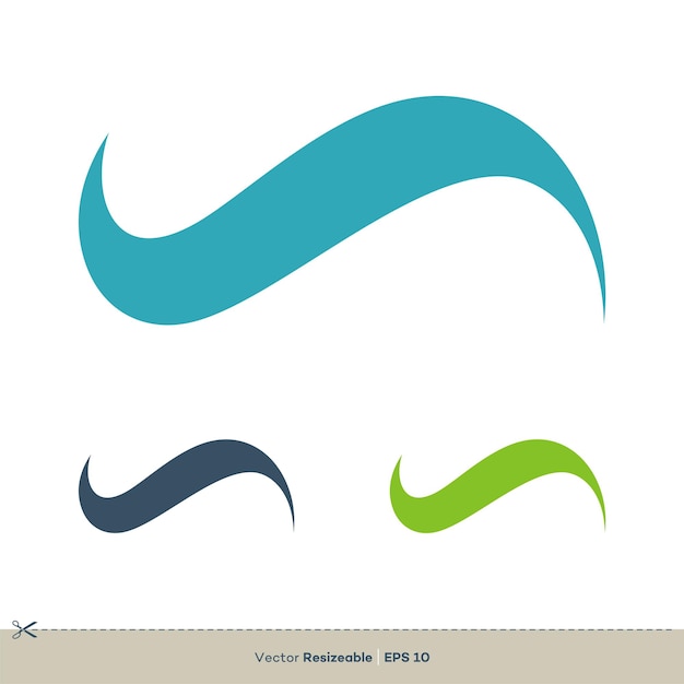 Vector wave swoosh vector logo template illustratie ontwerp vector eps 10