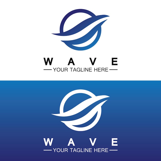 Progettazione dell'illustrazione del simbolo vettoriale d'onda