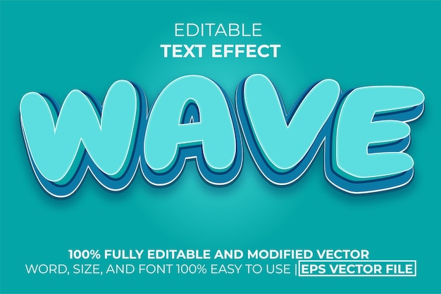 Wave-teksteffect gemakkelijk te bewerken