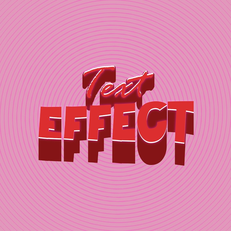 Vector wave text effect