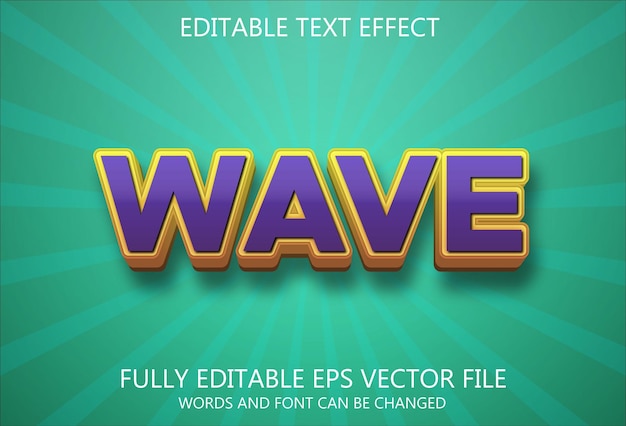 Wave text effect