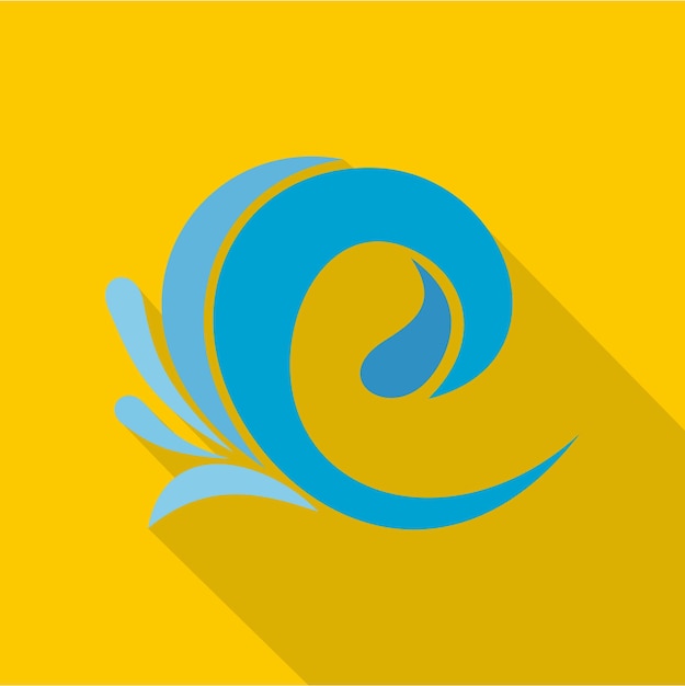 Wave tsunami icon flat illustration of wave tsunami vector icon for web