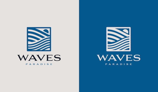 Wave Waves Logo Universal creative premium symbol Vector sign icon logo template Vector illustration