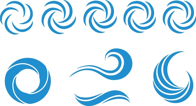 Vector wave whirlpool logo icon illustration