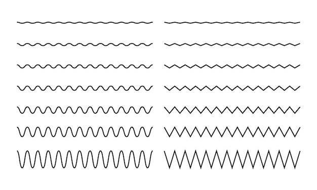 Wave zigzag wiebelen lijn slag