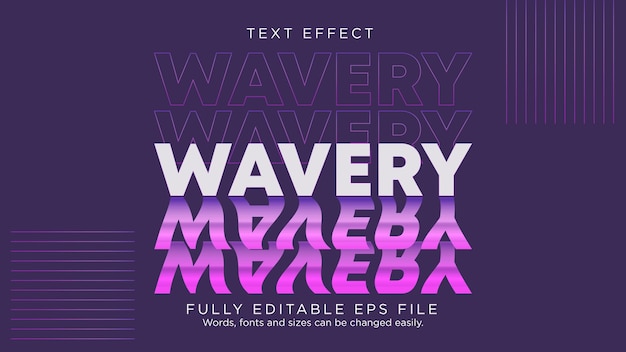 Wavery text effect font type