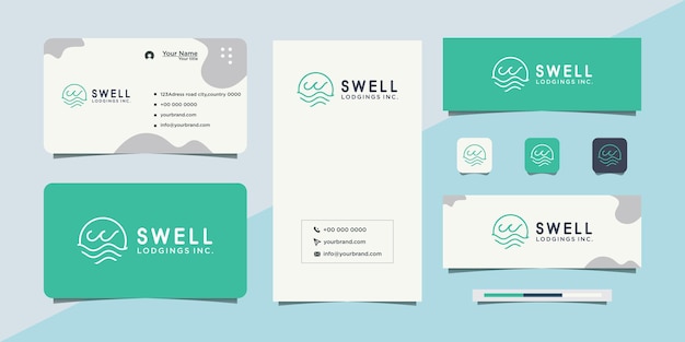 Waves in a circle and business cards