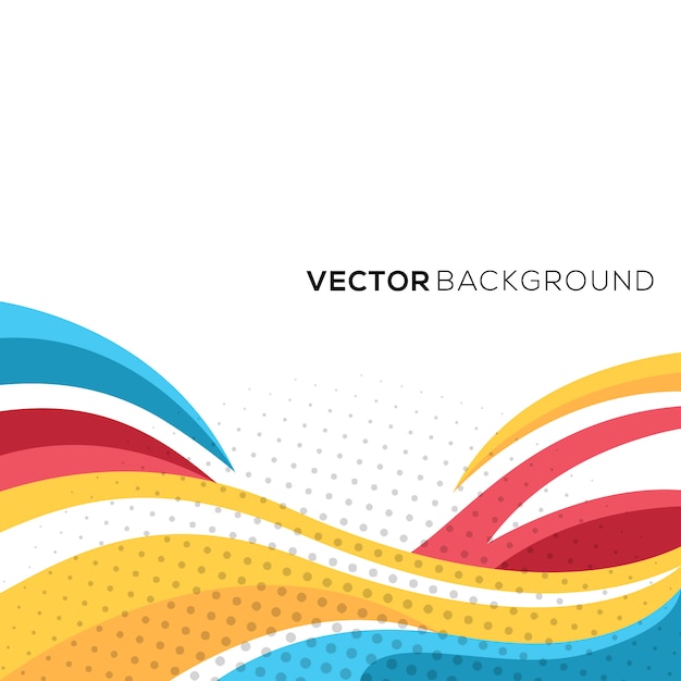 Vector waves colorfull background