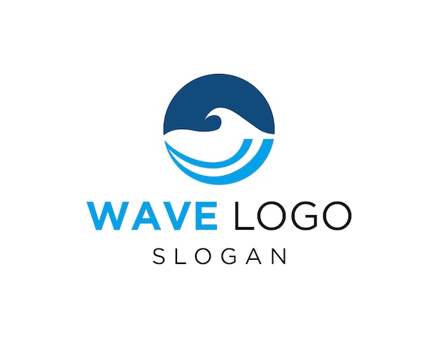 Дизайн логотипа Waves, созданный с помощью приложения Corel Draw 2018 с белым фоном