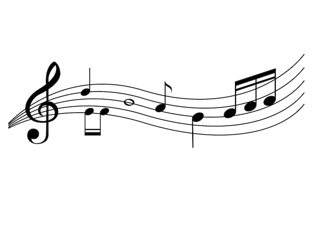 waves of musical notes and songs