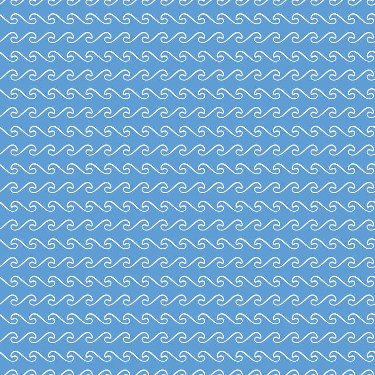Waves pattern. Nautical and summer illustration. Abstract geometric background