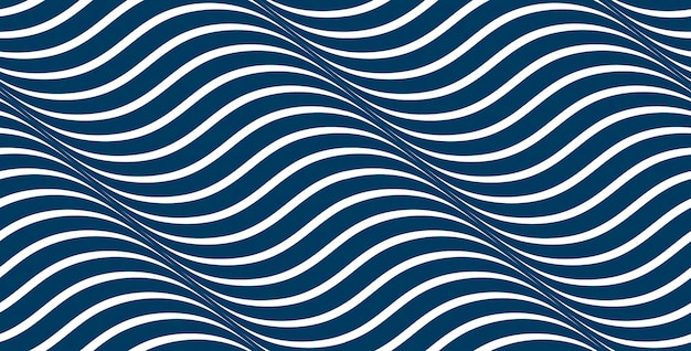 Vector waves seamless pattern, vector water runny curve lines abstract repeat endless background, blue colored rhythmic waves.