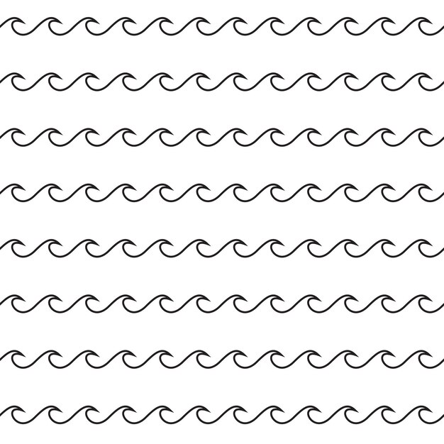 Vector waves seamless pattern