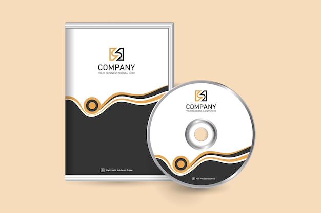 waves style DVD case and disc label template design