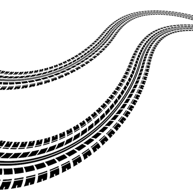 Vector waves tire tracks