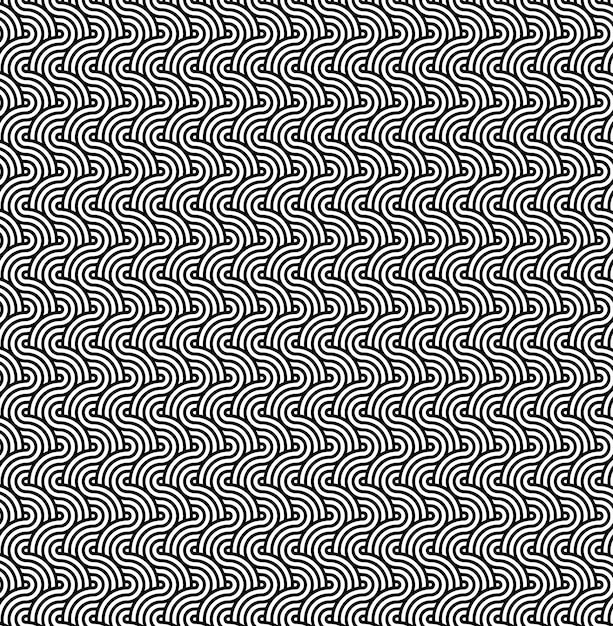 Waves vector seamless pattern