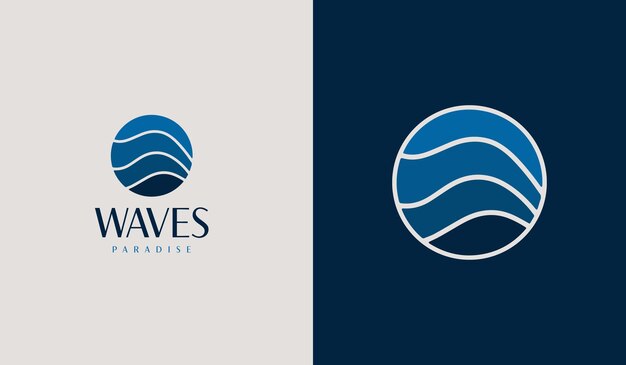 Waves Wave Logo Универсальный креативный премиум-символ Векторный знак значок шаблона логотипа Векторная иллюстрация