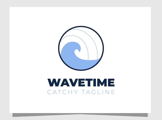 Vettore logo wavetime