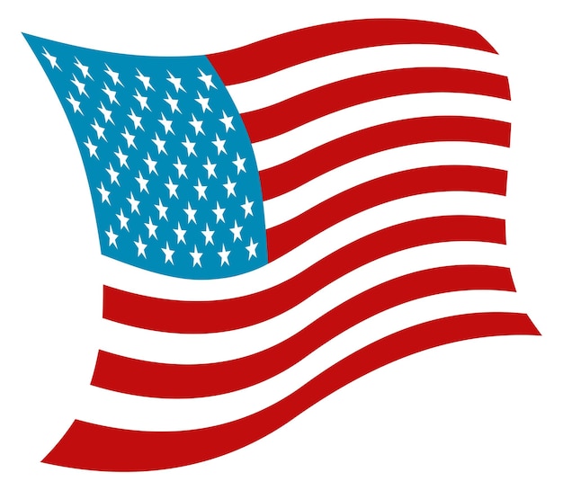 Waving american flag usa symbol patriot logo