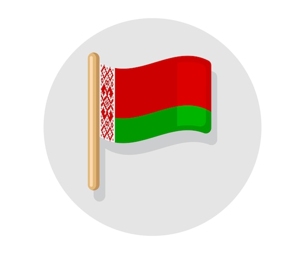 Waving Belarus vector flag