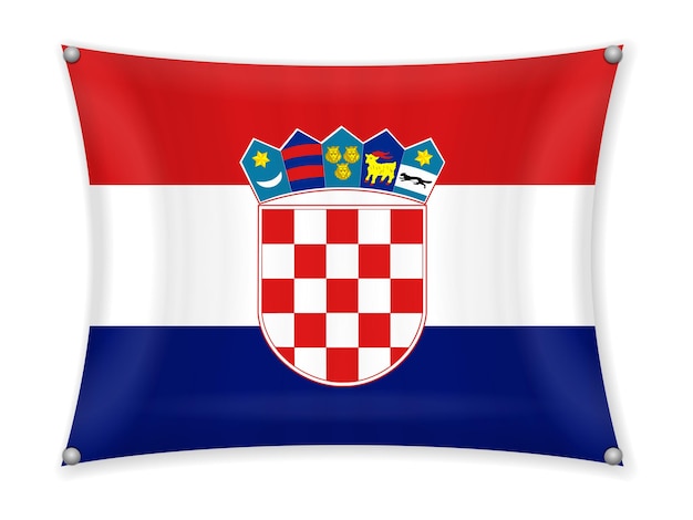 Waving Croatia flag