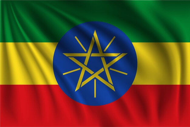 Waving ethiopia vector image
