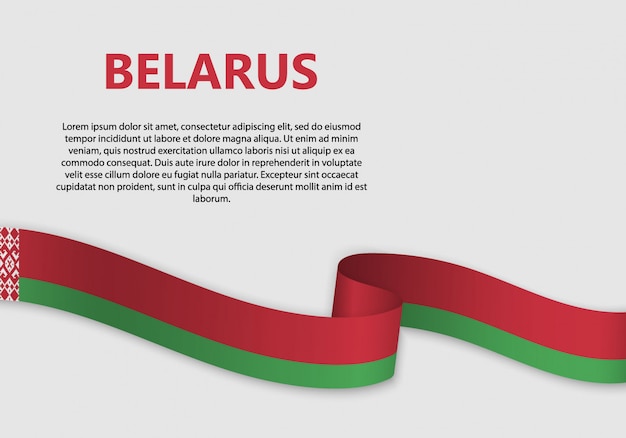 Развевающийся флаг Беларуси баннер