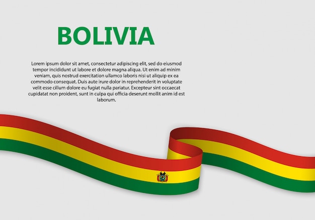 볼리비아의 깃발을 흔들며 배너