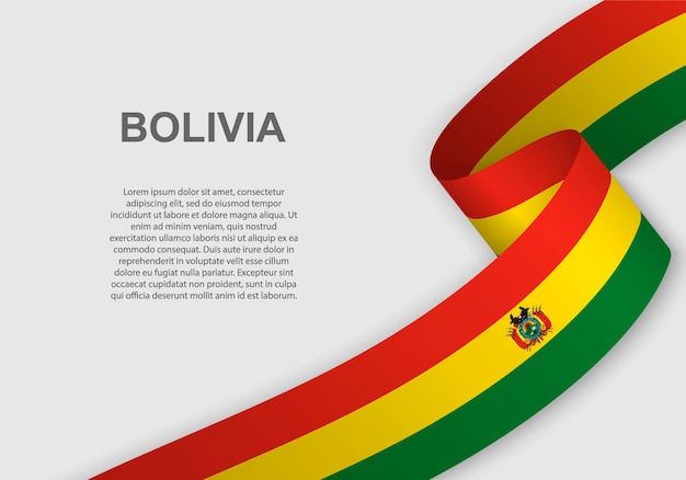 Sventolando la bandiera della bolivia.