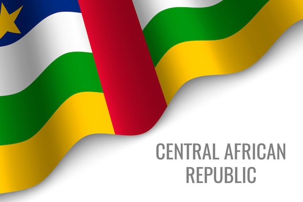 Waving flag of central african republic