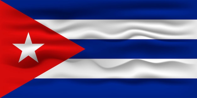 Waving flag of the country Cuba Vector illustration