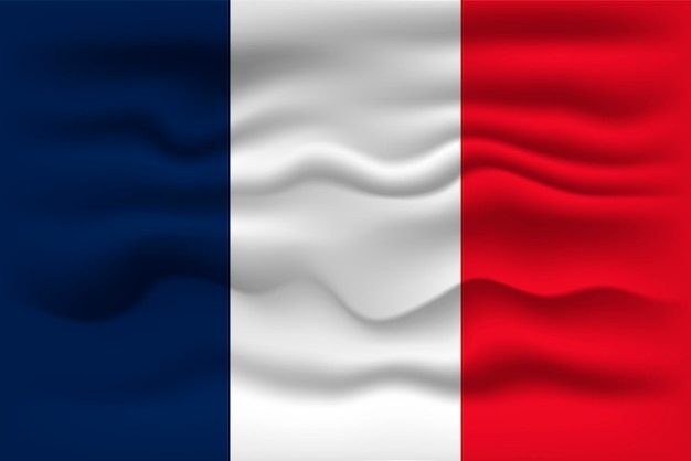 Waving flag of the country France Vector illustration