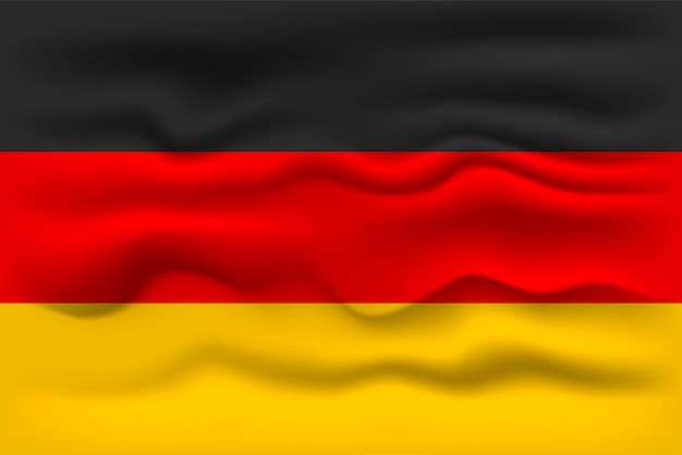 Waving flag of the country Germany Vector illustration