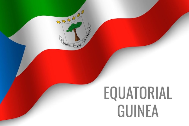 Sventolando la bandiera della cuinea equatoriale