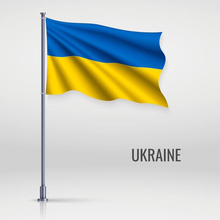 Развевающийся флаг на флагштоке