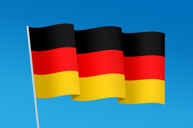 Vector waving flag germany colorful picture