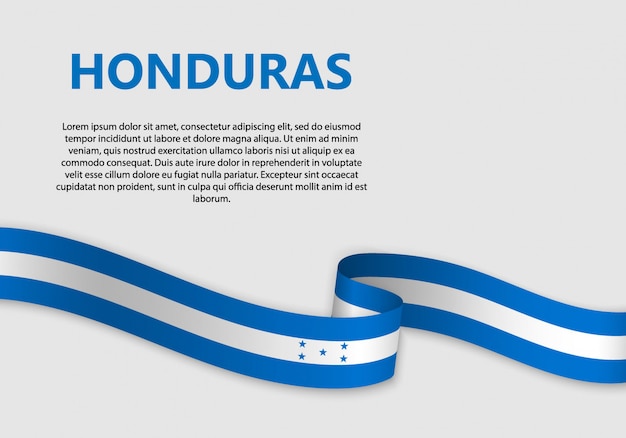 Waving flag of honduras banner