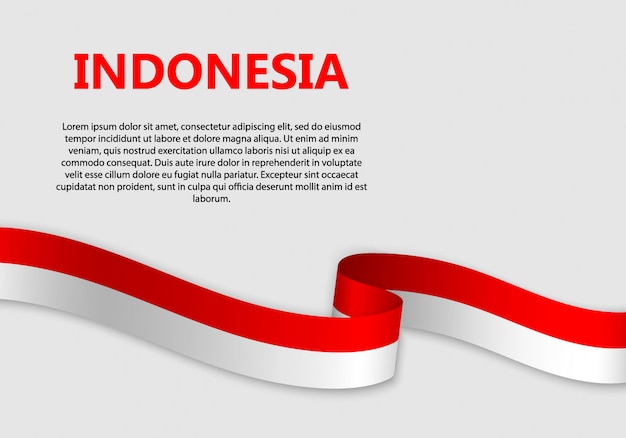 Bandiera sventolante bandiera dell'indonesia