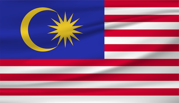 waving flag of malaysia