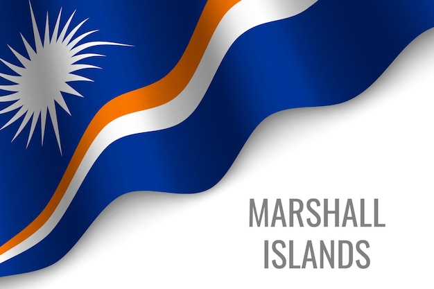 Waving flag of Marshall Islands