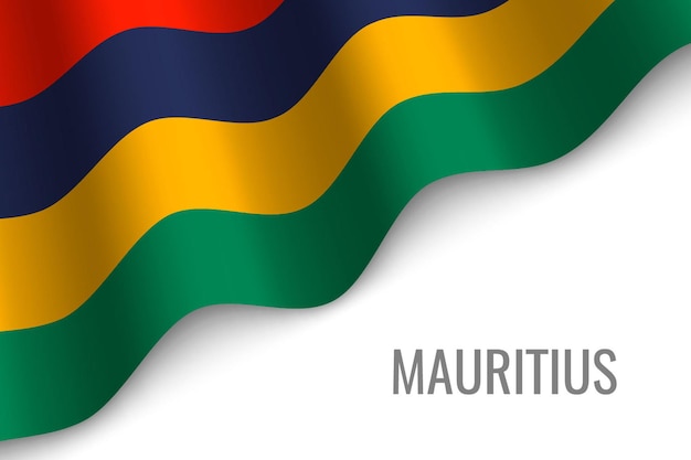 Waving flag  of mauritius