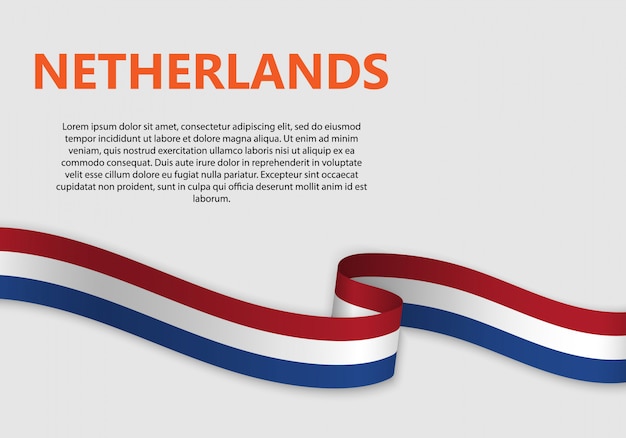 Waving flag of netherlands banner