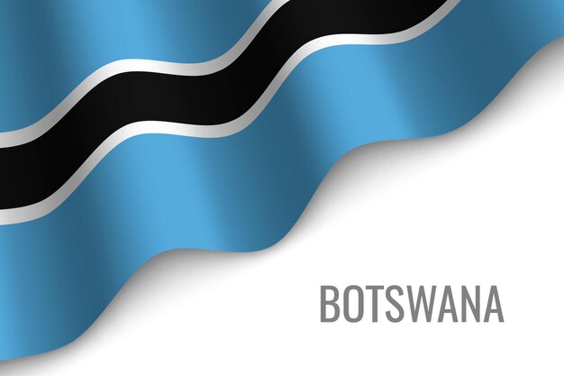 Waving flag od botswana